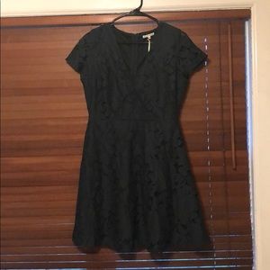 Black Sean Clothing, hunter green lace dress